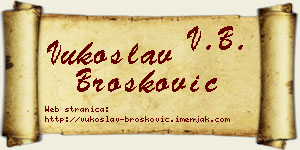 Vukoslav Brošković vizit kartica